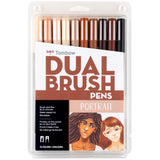 Dual Brush Pen Art Markers Portrait 10-Pack