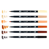 Dual Brush Pen Art Markers Portrait 6-Pack