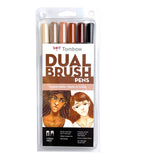 Dual Brush Pen Art Markers Portrait 6-Pack