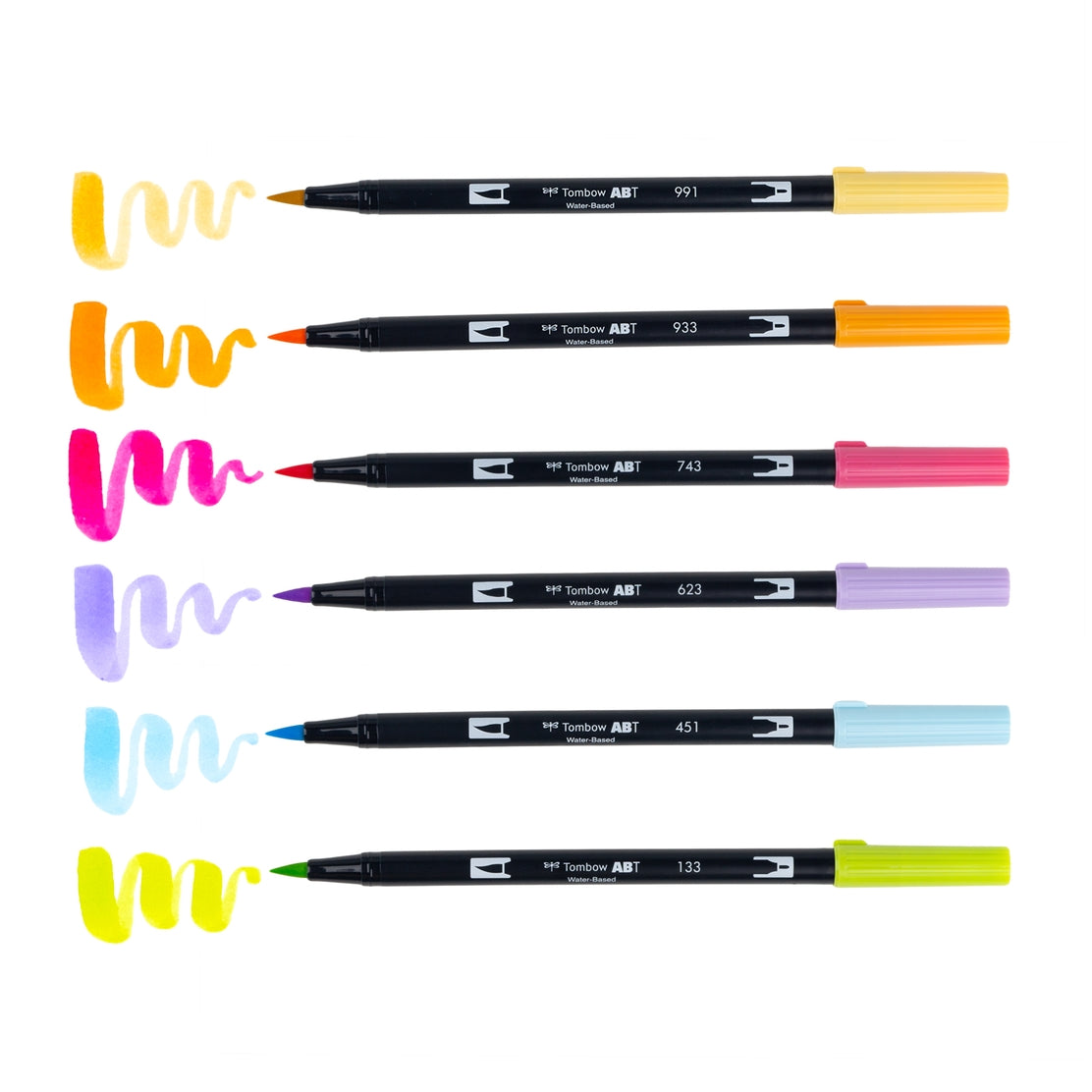 Dual Brush Pen Art Markers Yay Sorbet 6-Pack