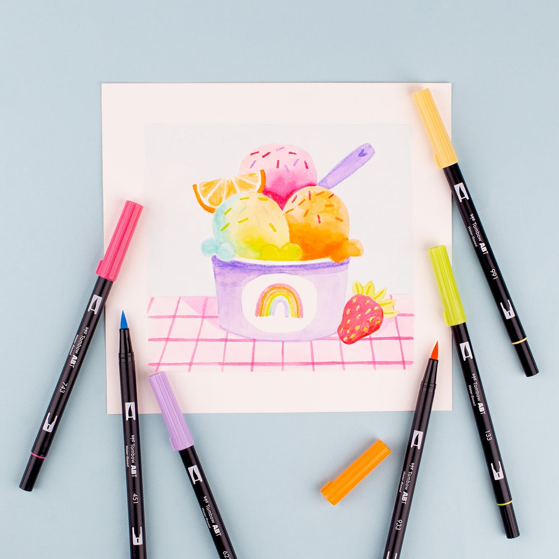 Dual Brush Pen Art Markers Yay Sorbet 6-Pack