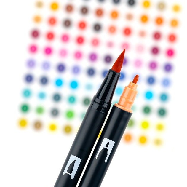 Dual Brush Pen Art Markers, Manga Illustration, Bird 6-Pack