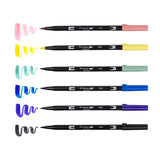 Dual Brush Pen Art Markers, Manga Illustration, Moon 6-Pack