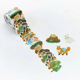 Embroidery Forest Critters Washi Roll Sticker Bande