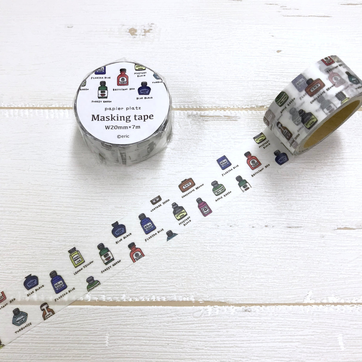 Papier Platz x Eric Small Things Washi Tape - Ink Bottles