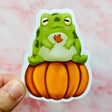 Fall Frog Vinyl Sticker