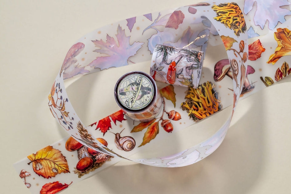 CoraCreaCrafts Fall in the Forest Transparent PET Tape