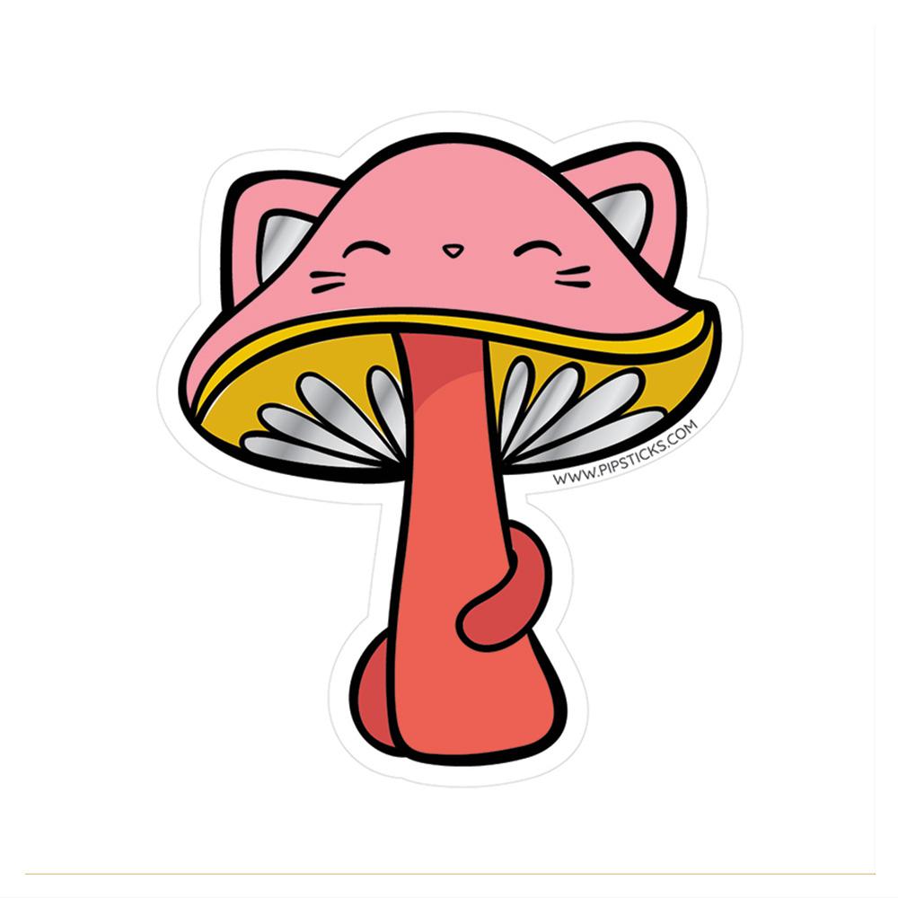 Feline Fungi Vinyl Sticker