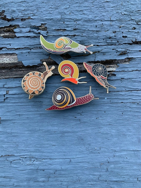 Fire Snail Enamel Pin