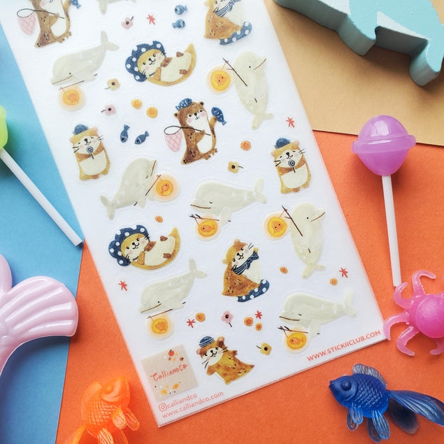 Fishy Business Otter Sticker Sheet @calliandco