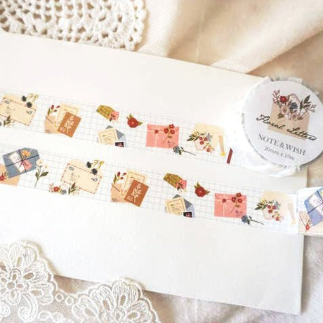 Note & Wish Floral Letters Washi Tape