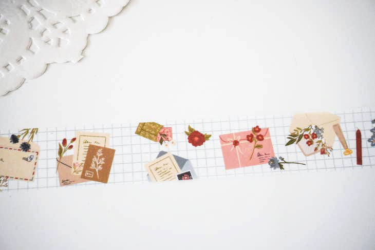 Note & Wish Floral Letters Washi Tape