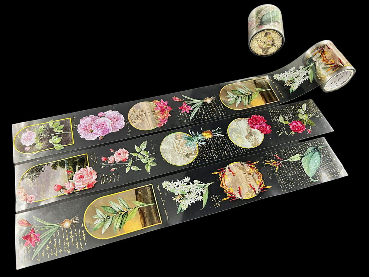 Floral Nostalgia Transparent PET Tape