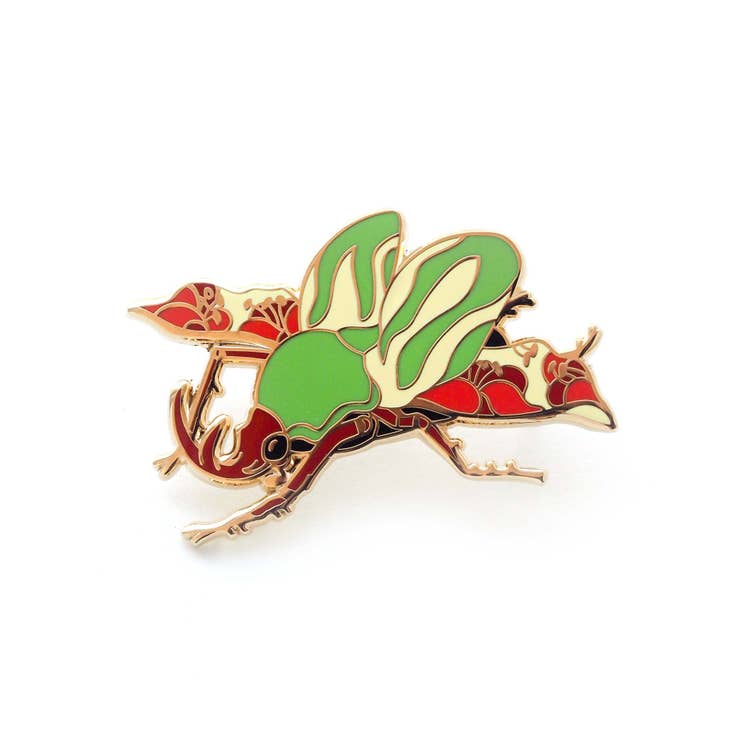 Flower Beetle Pin