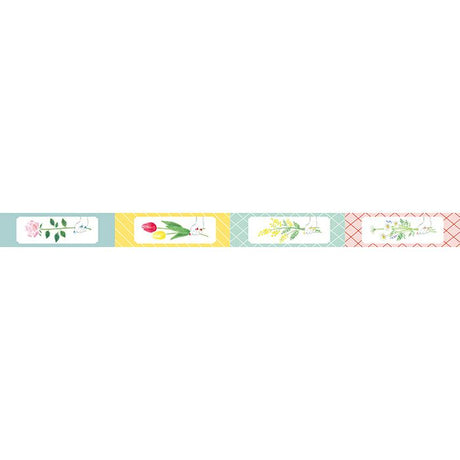 Cinta washi con diseño de flores para ti