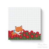 Fox Field of Flowers Sticky Notes