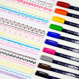 Fudenosuke Colored Brush Pen Sets 10/PK