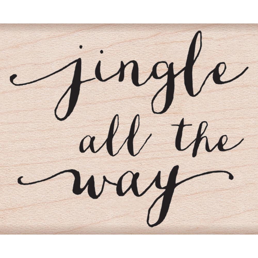 Jingle Script Rubber Stamp