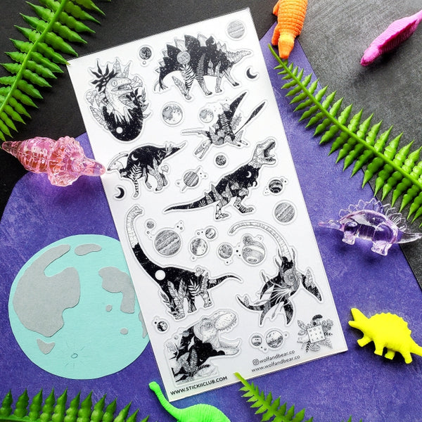 Galactic Jurassic Sticker Sheet