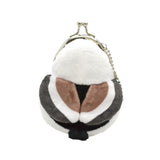 Shima Enaga Bird Gamaguchi Purse Plushie Keychain