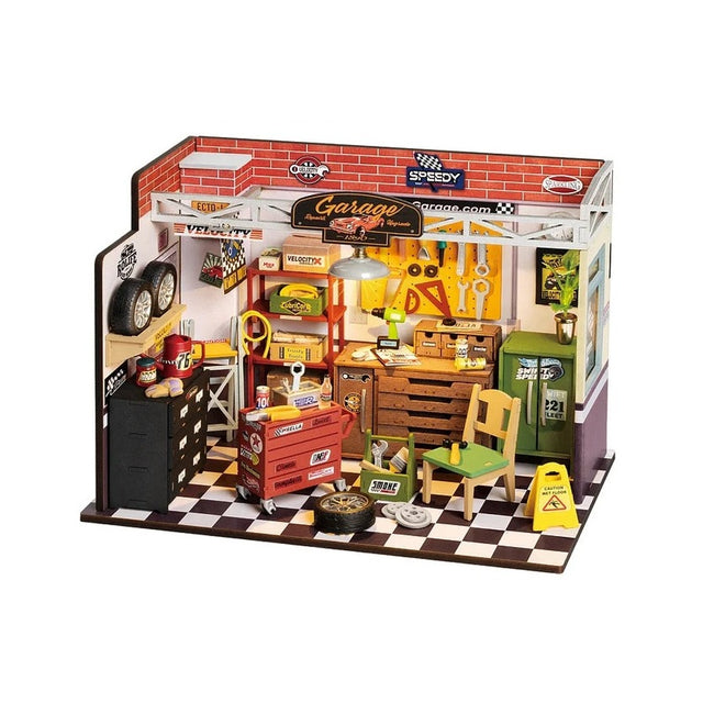 Garage Workshop DIY Miniature House Kit