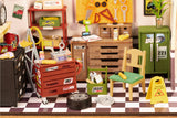 Garage Workshop DIY Miniature House Kit