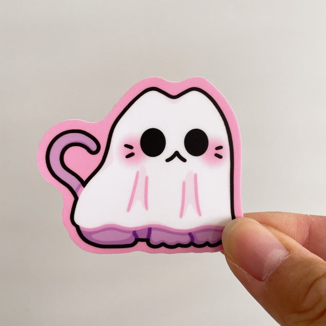 Ghost Cat Vinyl Sticker