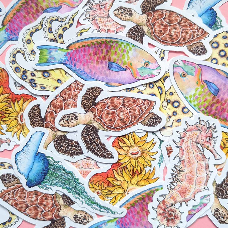 Great Barrier Reef Stickers - Set of 6