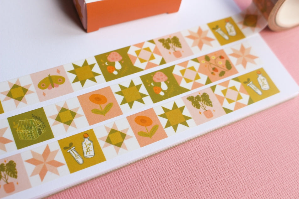 Plants Botany Patchwork Washi Tape