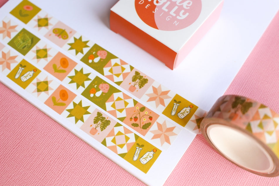 Plants Botany Patchwork Washi Tape