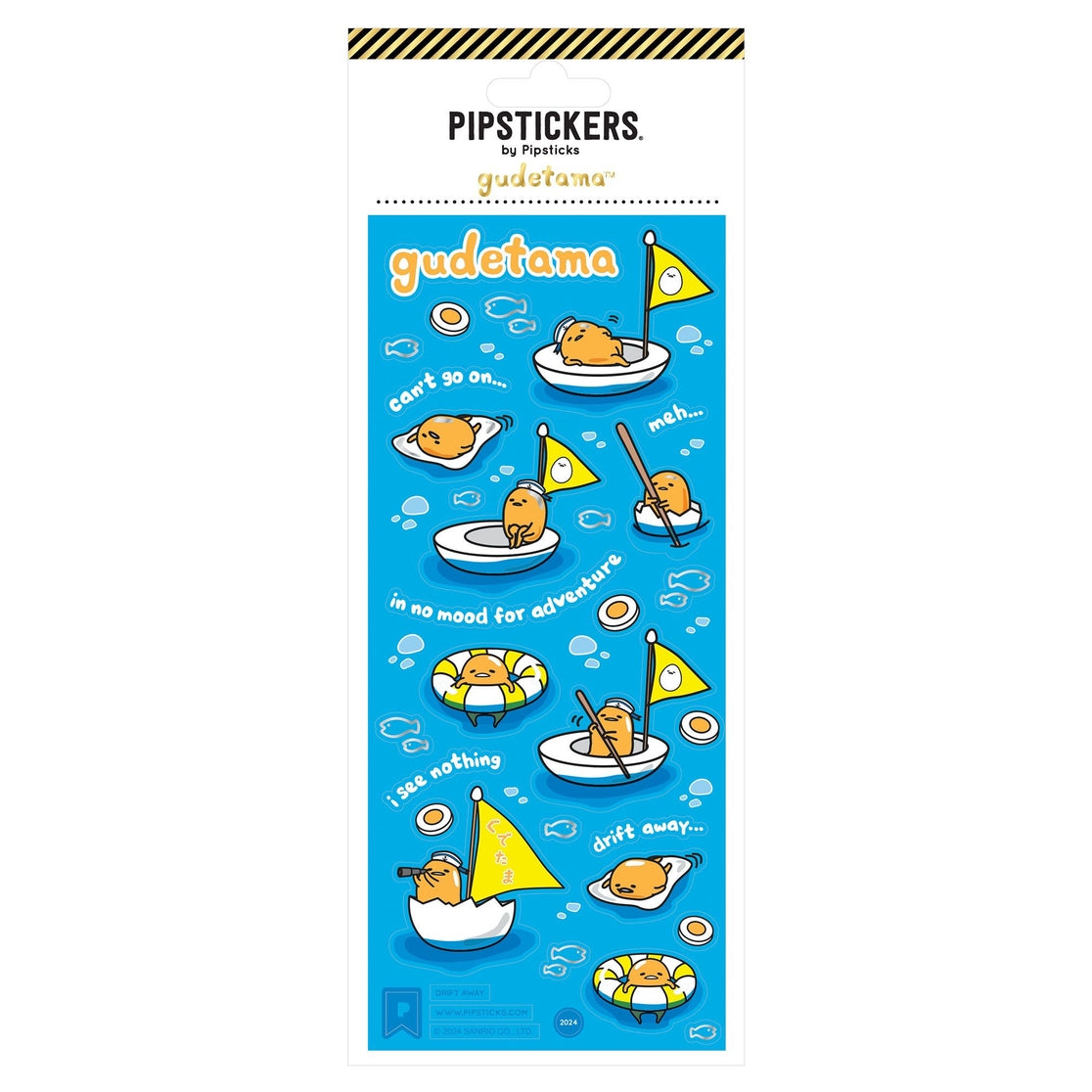 Gudetama Drift Away Sticker