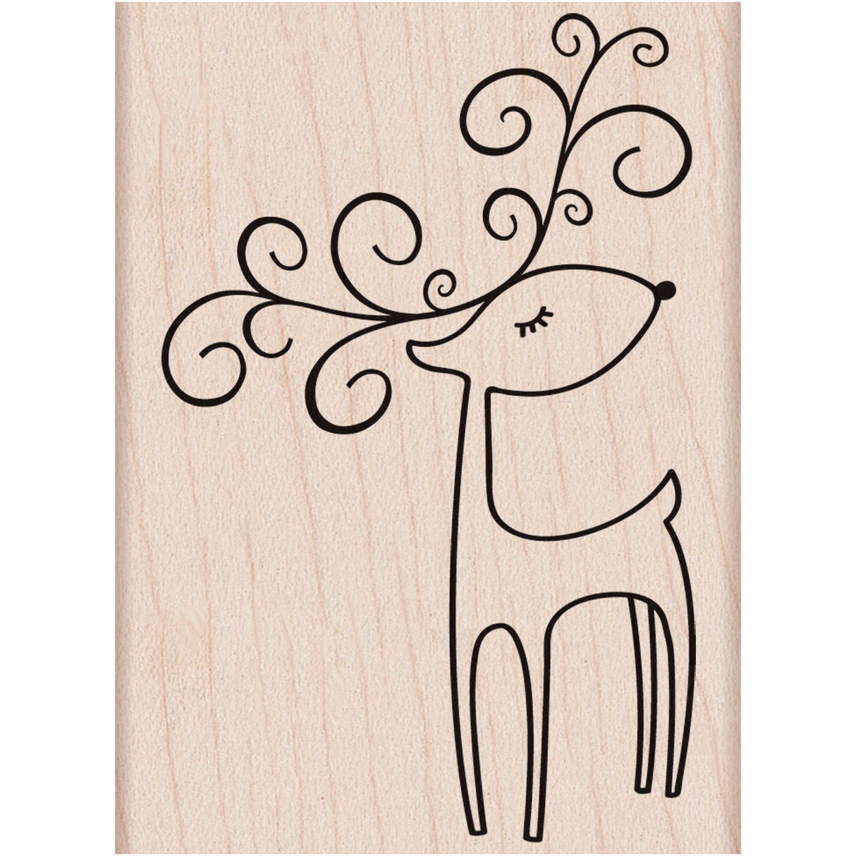 Winking Reindeer Stamp