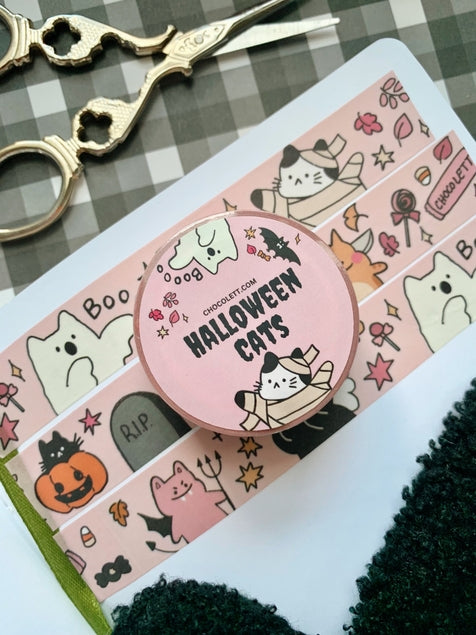 Cinta washi de gatos de Halloween