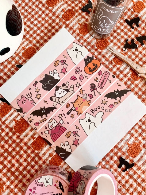 Cinta washi de gatos de Halloween