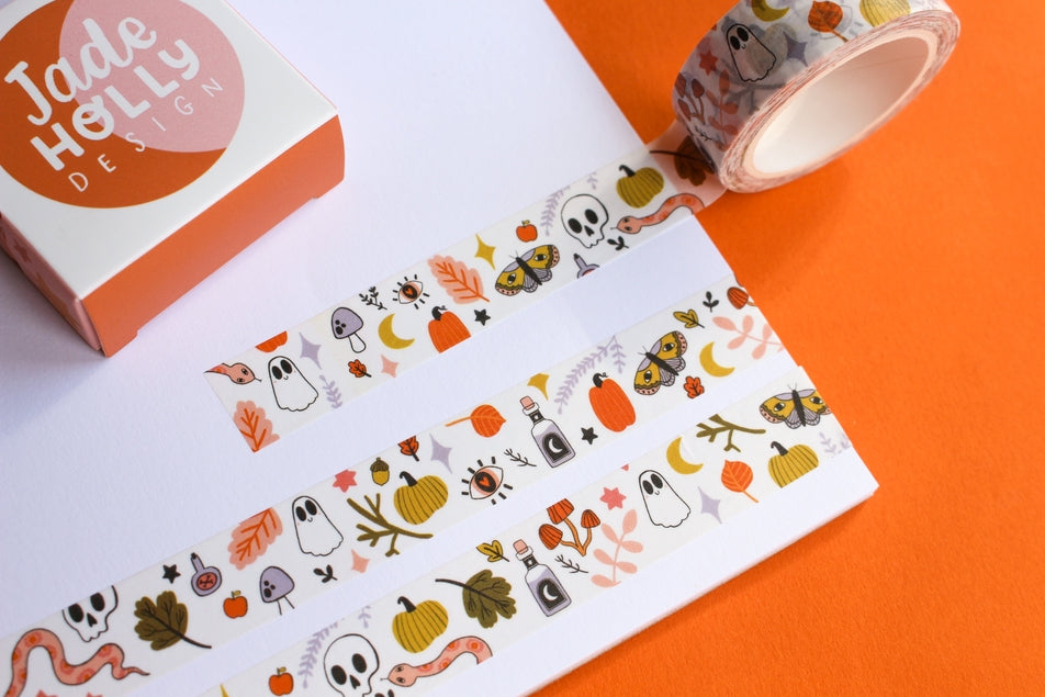 Cinta washi con bonitos patrones de Halloween