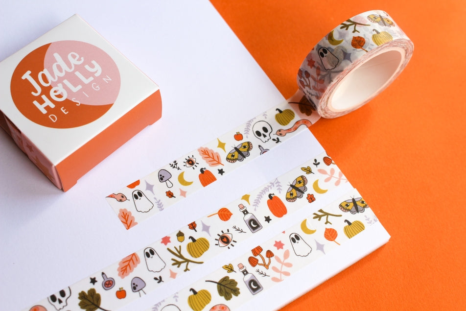 Cinta washi con bonitos patrones de Halloween