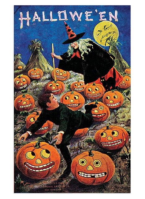 Halloween Postcard Box - 36 Unique Vintage Postcards