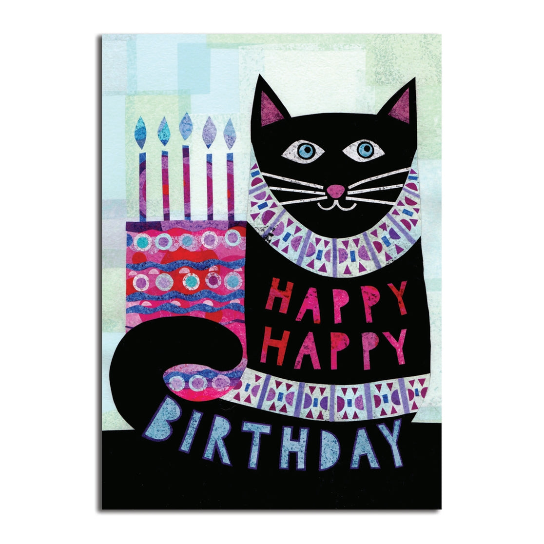 Happy Cat Birthday Card