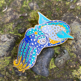 Hawai'ian Bobtail Squid Enamel Pin