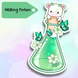 Healing Potion Cow Sticker