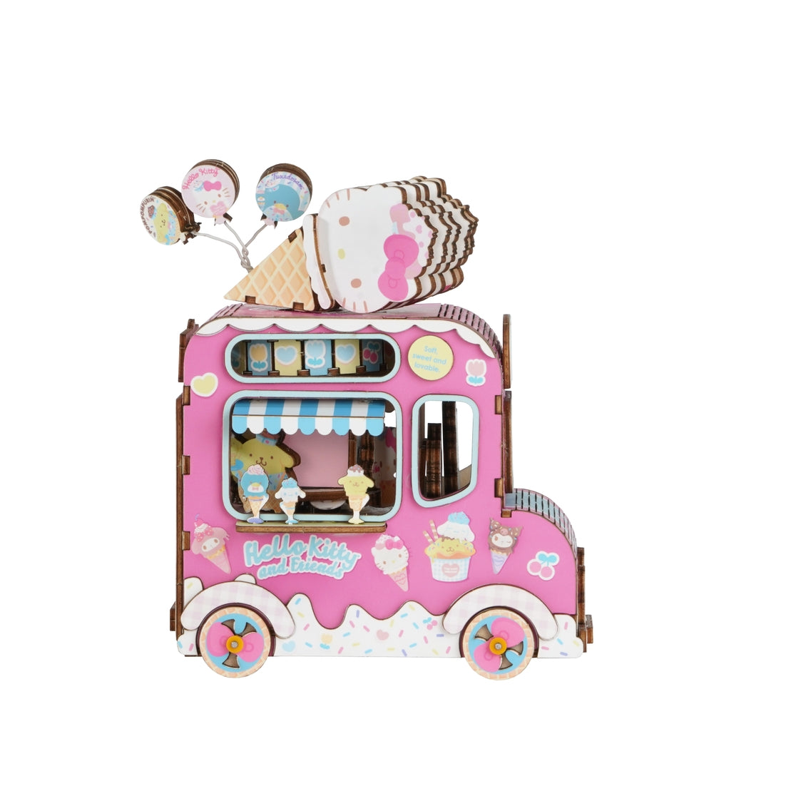 Hello Kitty® And Friends Ice Cream Truck | 3D Wooden Music Box Puzzle