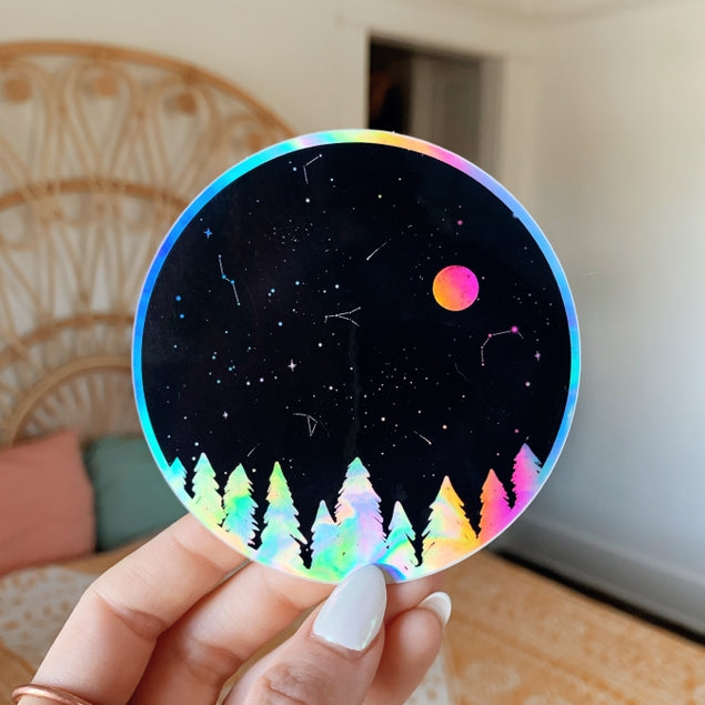 Holographic Night Sky Sticker