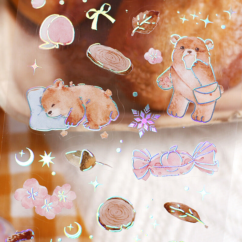 IRIDE Bear PET Sticker - 3 sheets