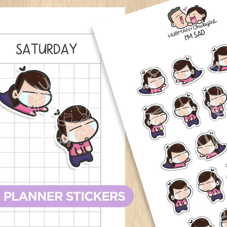  hubmanchubgirl. Sticker I'm Sad Planner Stickers