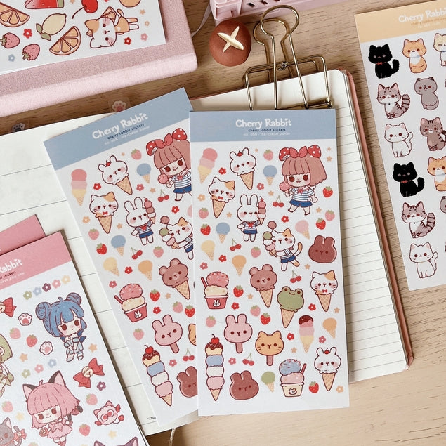 Ice-Cream Washi Sticker Sheet