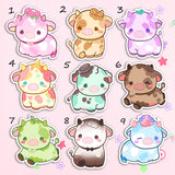 Ice Cream Cow Mini Sticker