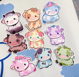 Ice Cream Cow Mini Sticker