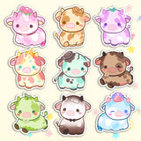 Ice Cream Cow Mini Sticker