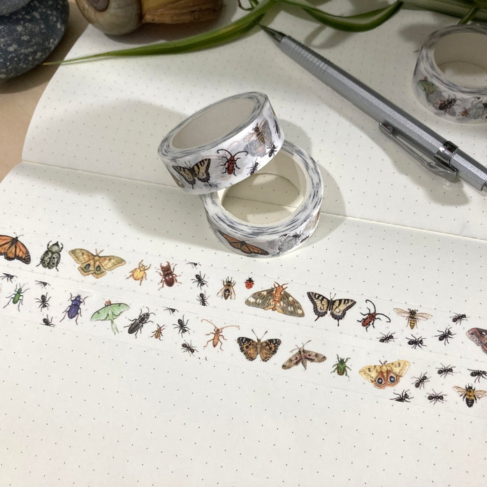 Cinta washi con forma de insectos 