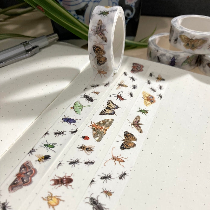 Cinta washi con forma de insectos 